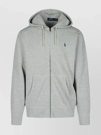 POLO RALPH LAUREN HOODED COTTON SWEATSHIRT POCKETS