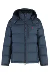 Polo Ralph Lauren Hooded Down Jacket Gorham Style In Blue