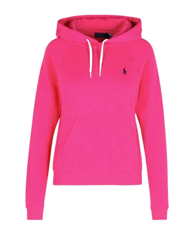 Polo Ralph Lauren Polo Pony-embroidered Cotton Hoodie In Pink