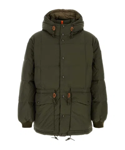 Polo Ralph Lauren Hooded Drawstring Padded Jacket In Green