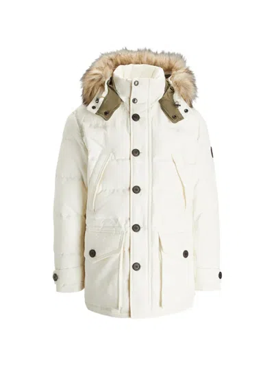 Polo Ralph Lauren Hooded Faux-fur Coat In White