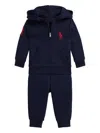 Polo Ralph Lauren Hooded Fleece Tracksuit In Blue