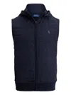 Polo Ralph Lauren Hooded Gilet In Blue