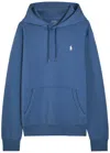 Polo Ralph Lauren Mens Earth Blue Double Knit Tech Cotton-blend Hoody In Blue