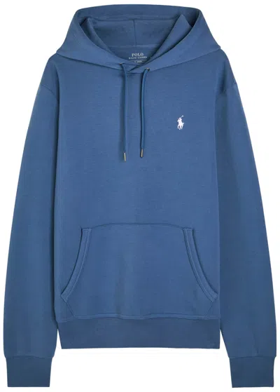 Polo Ralph Lauren Hooded Jersey Sweatshirt In Blue