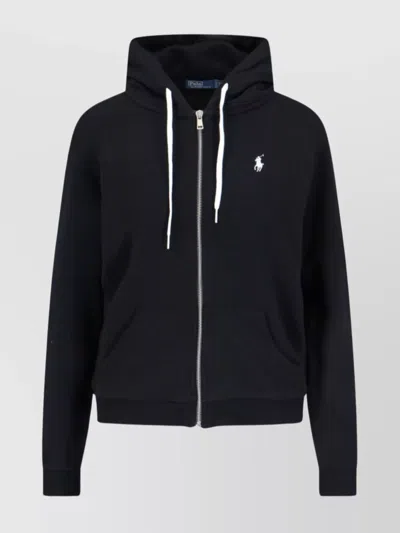 Polo Ralph Lauren Hooded Knitwear With Kangaroo Pockets And Ribbed Finish