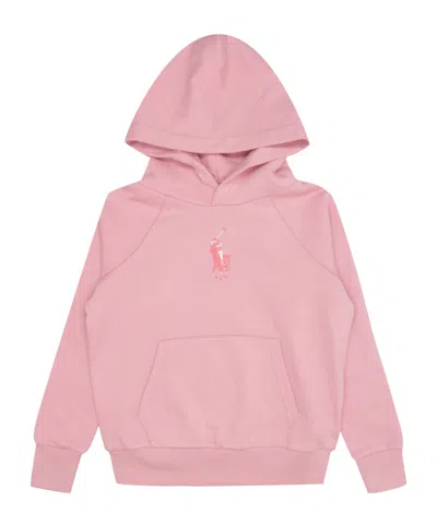 Polo Ralph Lauren Hooded Long-sleeved Hoodie In Pink