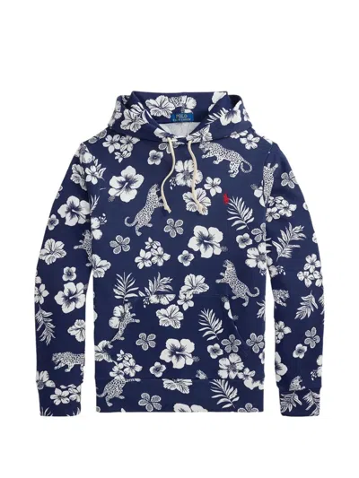 Polo Ralph Lauren Hooded Long Sleeves Sweatshirt In Blue