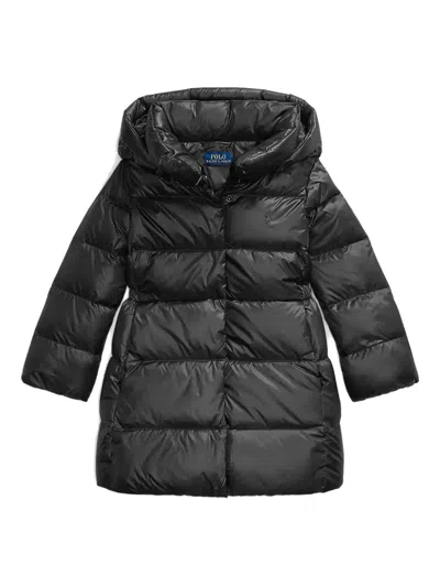 Polo Ralph Lauren Hooded Padded Coat In Black