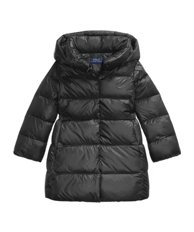 Polo Ralph Lauren Hooded Padded Coat In Black