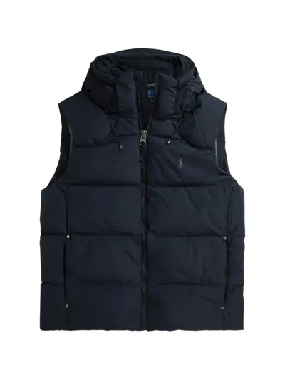Polo Ralph Lauren Hooded Padded Gilet In Black