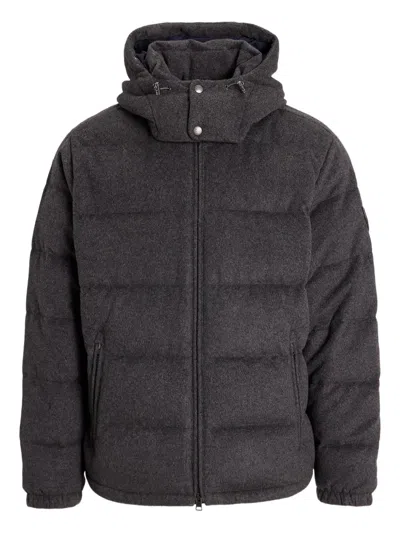 Polo Ralph Lauren Hooded Padded Jacket In Gray