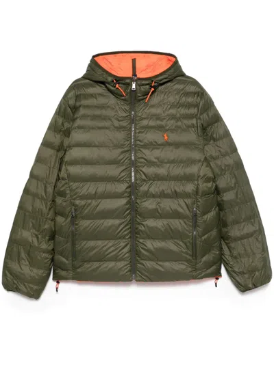 Polo Ralph Lauren Hooded Padded Jacket In Green