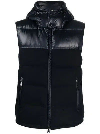 Polo Ralph Lauren Polo Pony Padded Hooded Gilet In Blue
