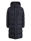 Polo Ralph Lauren Hooded Insulated Bomber Coat In Black