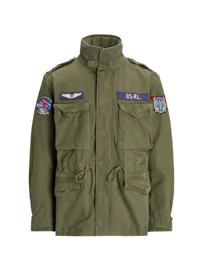 Polo Ralph Lauren Hooded Patch Jacket In Green