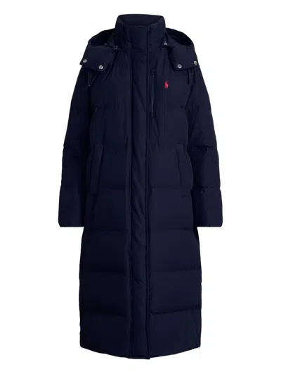 Polo Ralph Lauren Hooded Puffer Coat In Blue