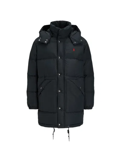 Polo Ralph Lauren Hooded Puffer Coat In Blue