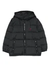 Polo Ralph Lauren Hooded Puffer Jacket In Black