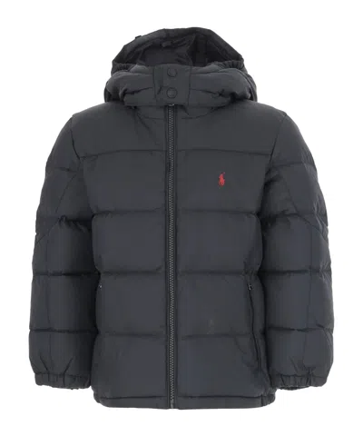 Polo Ralph Lauren Hooded Puffer Jacket In Black