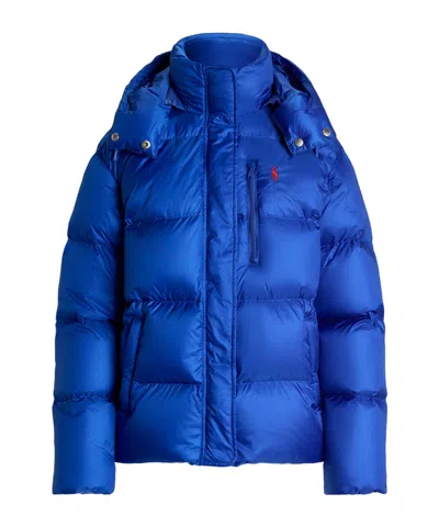 Polo Ralph Lauren Hooded Puffer Jacket In Blue