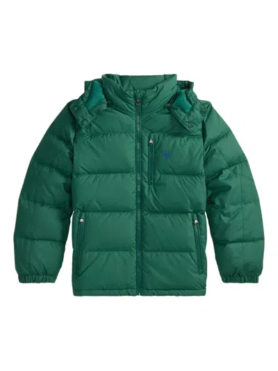 Polo Ralph Lauren Kids' Hooded Puffer Jacket In Green