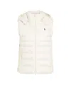 Polo Ralph Lauren Quilted Lightweight Jacket With Detachable Hood And Signature Motif In White