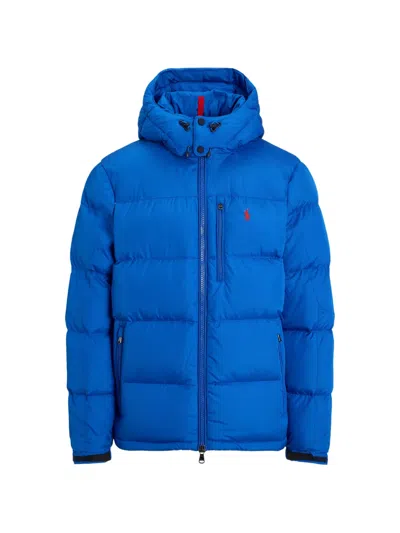 Polo Ralph Lauren Hooded Quilted Jacket In Blue