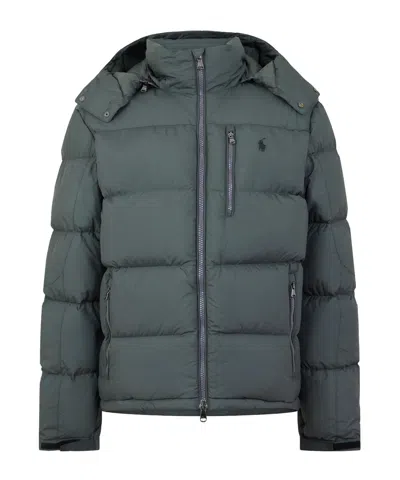 Polo Ralph Lauren Hooded Quilted Puffer Jacket In Green