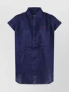 Polo Ralph Lauren Midnight Royal Linen Shirt With Classic Collar