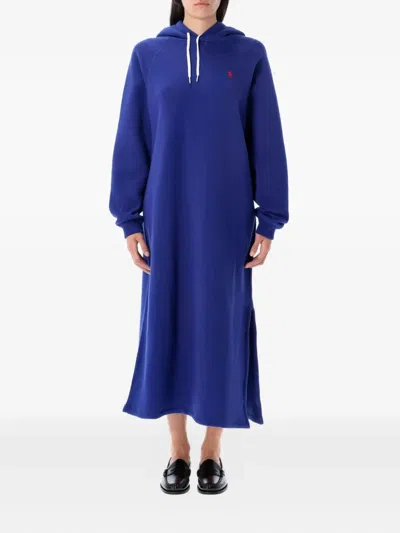 POLO RALPH LAUREN HOODED SIDE-SPLIT DRESS
