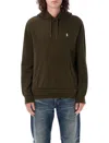 Polo Ralph Lauren Mens Alpine Heather Zip-front Long-sleeve Cotton-blend Jersey Hoody In Dark Loden