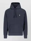 Polo Ralph Lauren Blue Cotton Hoodie With Embroidered Logo And Drawstring Hood In Blue
