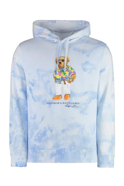 Polo Ralph Lauren Hooded Sweatshirt In Light Blue