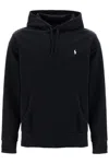 Polo Ralph Lauren Black Full-zip Hoodie With Drawstring Hood In Black