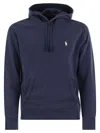 Polo Ralph Lauren Hooded Sweatshirt With Embroidered Pony In Navy