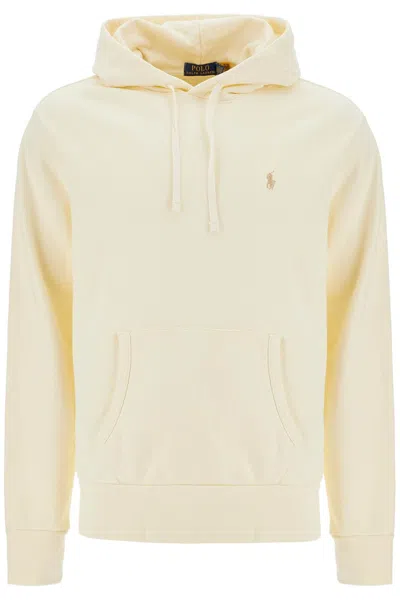 Polo Ralph Lauren Logo Detail Cotton Sweatshirt Hoodie In Neutrals