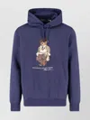 Polo Ralph Lauren Hooded Sweatshirt With Graphic Print And Pocket In Blue