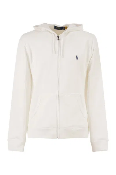 Polo Ralph Lauren Hooded Terry Cloth Sweatshirt In Burgundy