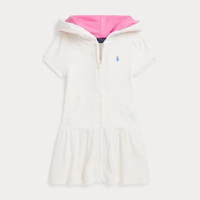 Polo Ralph Lauren Kids' Hooded Terry Cover-up In White