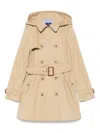 Polo Ralph Lauren Hooded Trench Coat In Neutrals