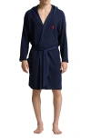 POLO RALPH LAUREN POLO RALPH LAUREN HOODED WAFFLE COTTON BLEND ROBE