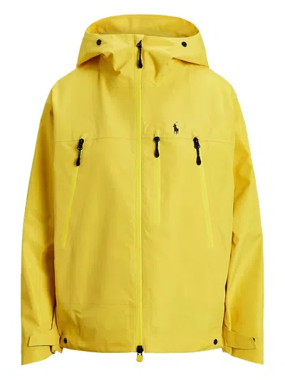 Polo Ralph Lauren Hooded Windbreaker In Yellow