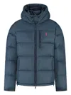 Polo Ralph Lauren Hooded Down Jacket Gorham Style In Blue
