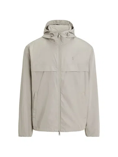 Polo Ralph Lauren Hooded Zip-fastening Jacket In Gray