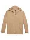 Polo Ralph Lauren Hooded Zip-fastening Windbreaker In Brown