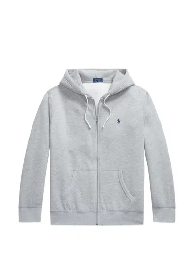 Polo Ralph Lauren Hooded Zip Sweatshirt In White