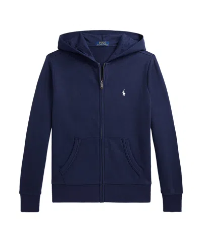 Polo Ralph Lauren Hooded Zipper Hoodie In Black
