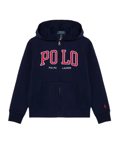 Polo Ralph Lauren Hooded Zipper Hoodie In Black