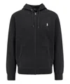 Polo Ralph Lauren Cotton Blend Sweatshirt With Logo Iconic Embroidery In Black
